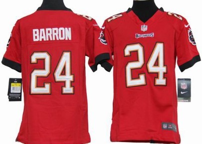 Nike Red youths Tampa Bay Buccaneers 24 Mark Barron Game Jersey